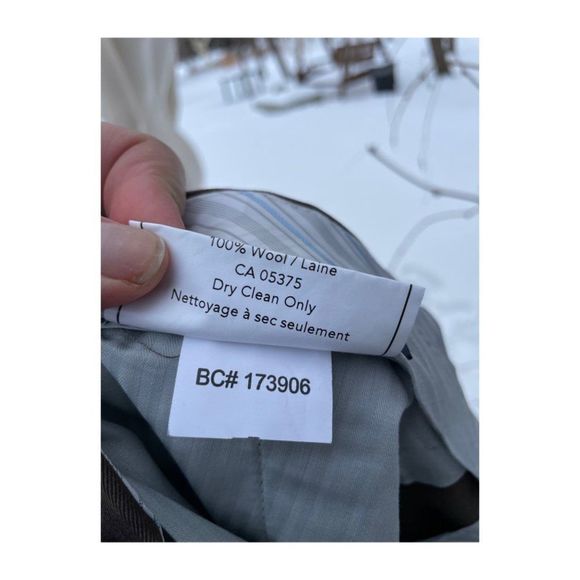 Pronto Uomo Brown Dress Pant 100% Wool Tailored Sz 40 - Picture 7 of 7